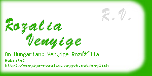 rozalia venyige business card